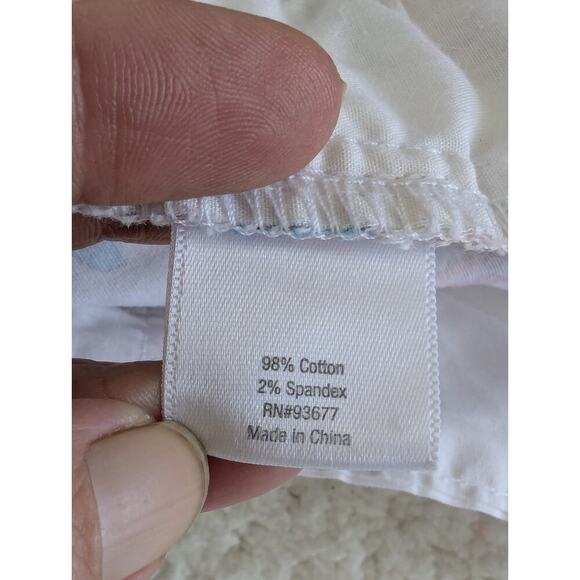 a.n.a womens white pink floral twill shorts pockets Size 12 - Picture 7 of 8